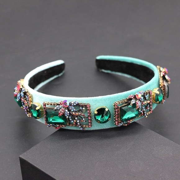 ❤️ EMERALD ⭐️JEWELRY HAIRBAND‼️ - Picture 2 of 7